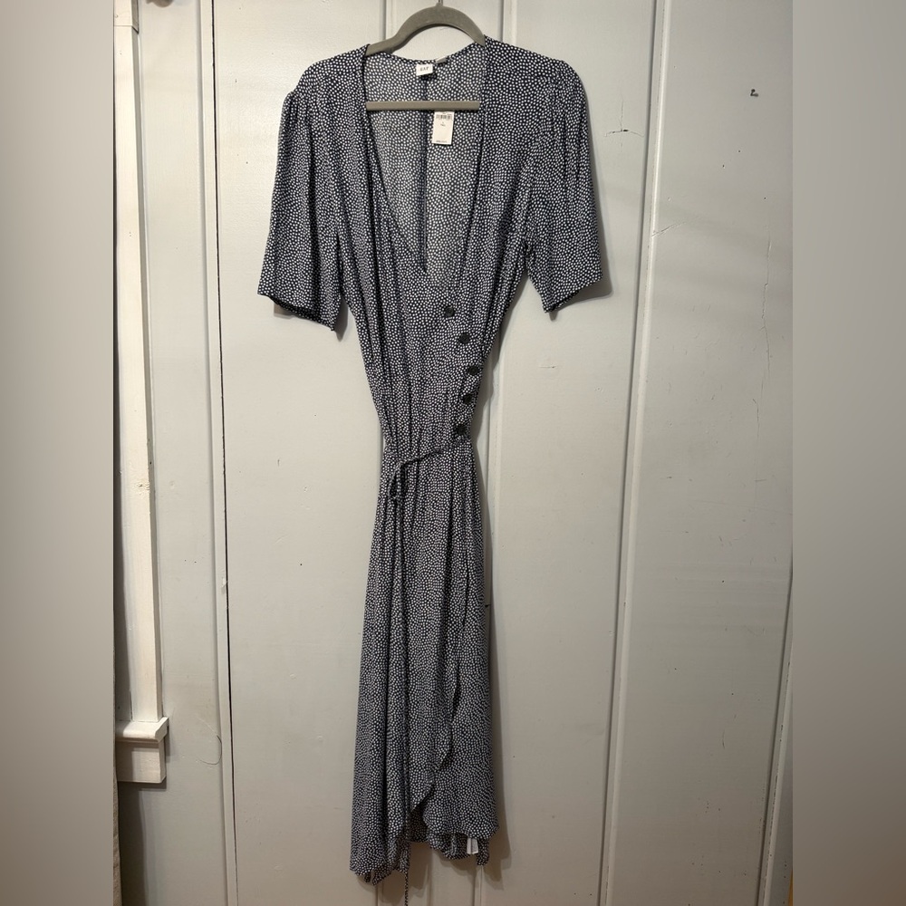 GAP Large Tall - Navy and White Maxi Dress